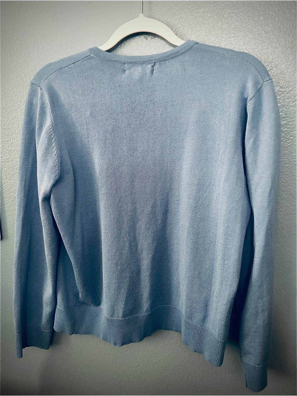 Light Blue Button-Front Cardigan Sweater For Women XL - Picture 5 of 5
